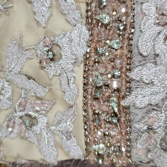 Macduggal Gown 79368 Mocha Illusion Bodice Trumpet NWT 8 Gown - Picture 4 of 10